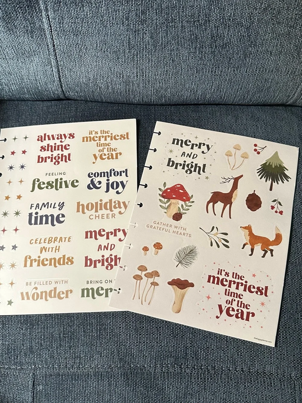 Happy Planner Red & Green Woodland Seasons Holiday Extension